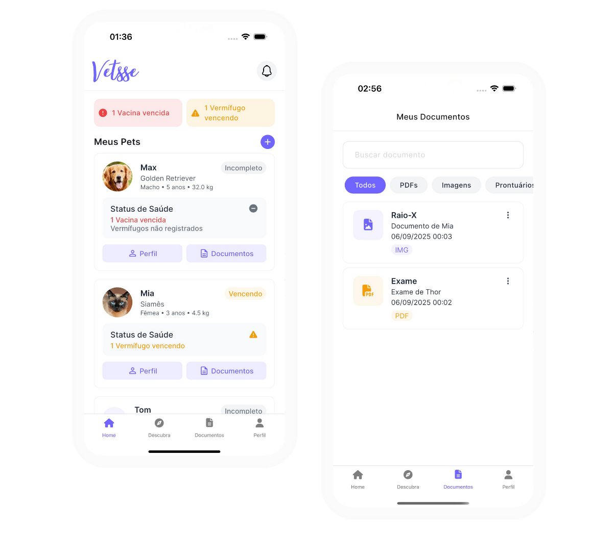 Funcionalidades Vetsse